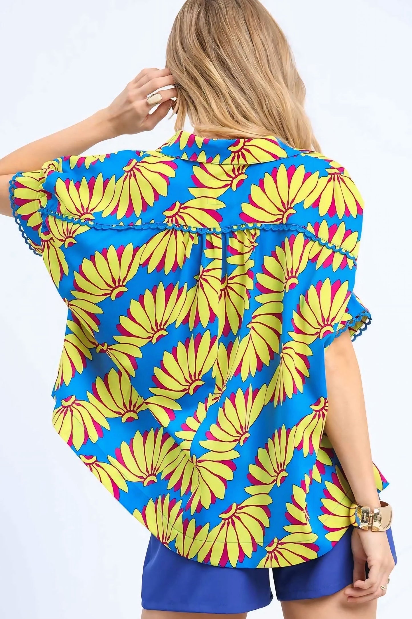 Printed Button-Up Relaxed Shirt