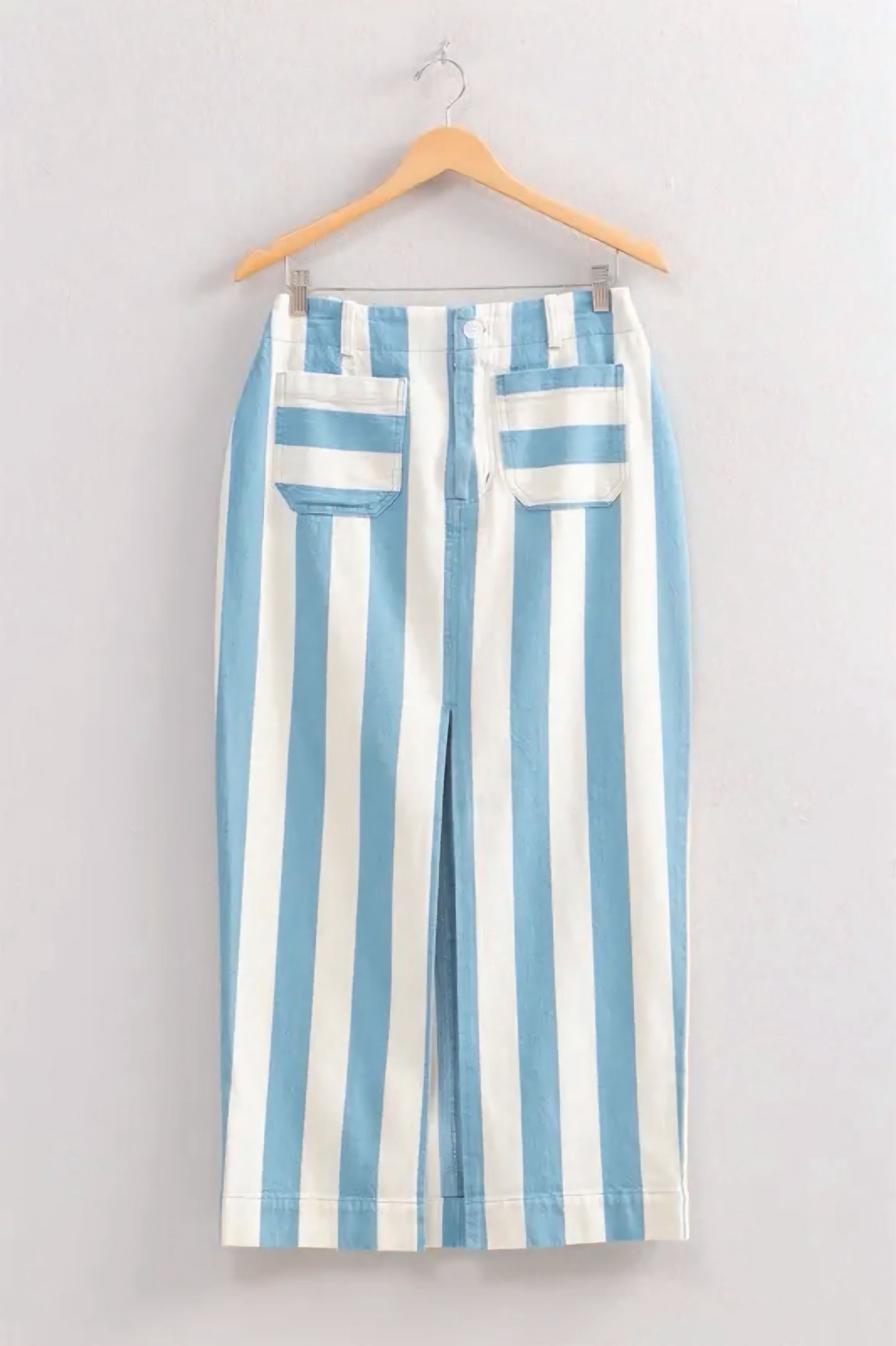 Striped Pocket Detail Maxi Skirt