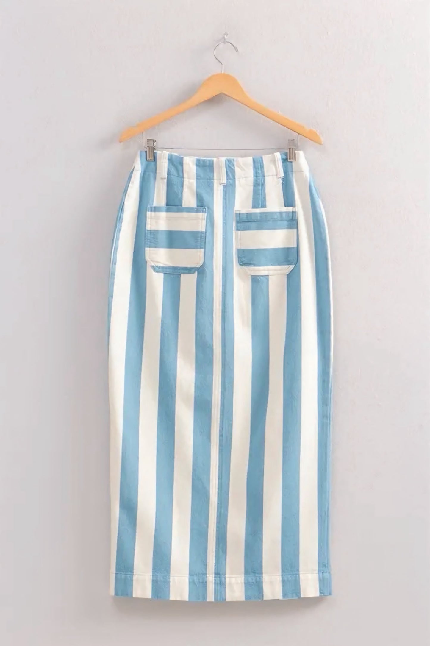 Striped Pocket Detail Maxi Skirt