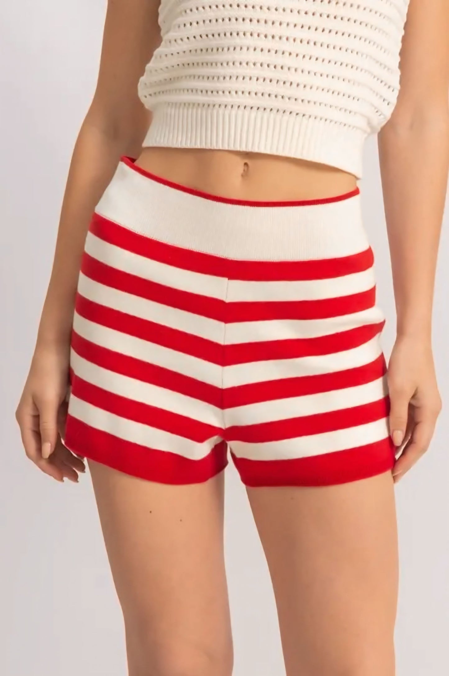 Striped Knit Shorts