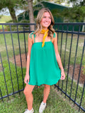 Going Green Mini Bubble Dress