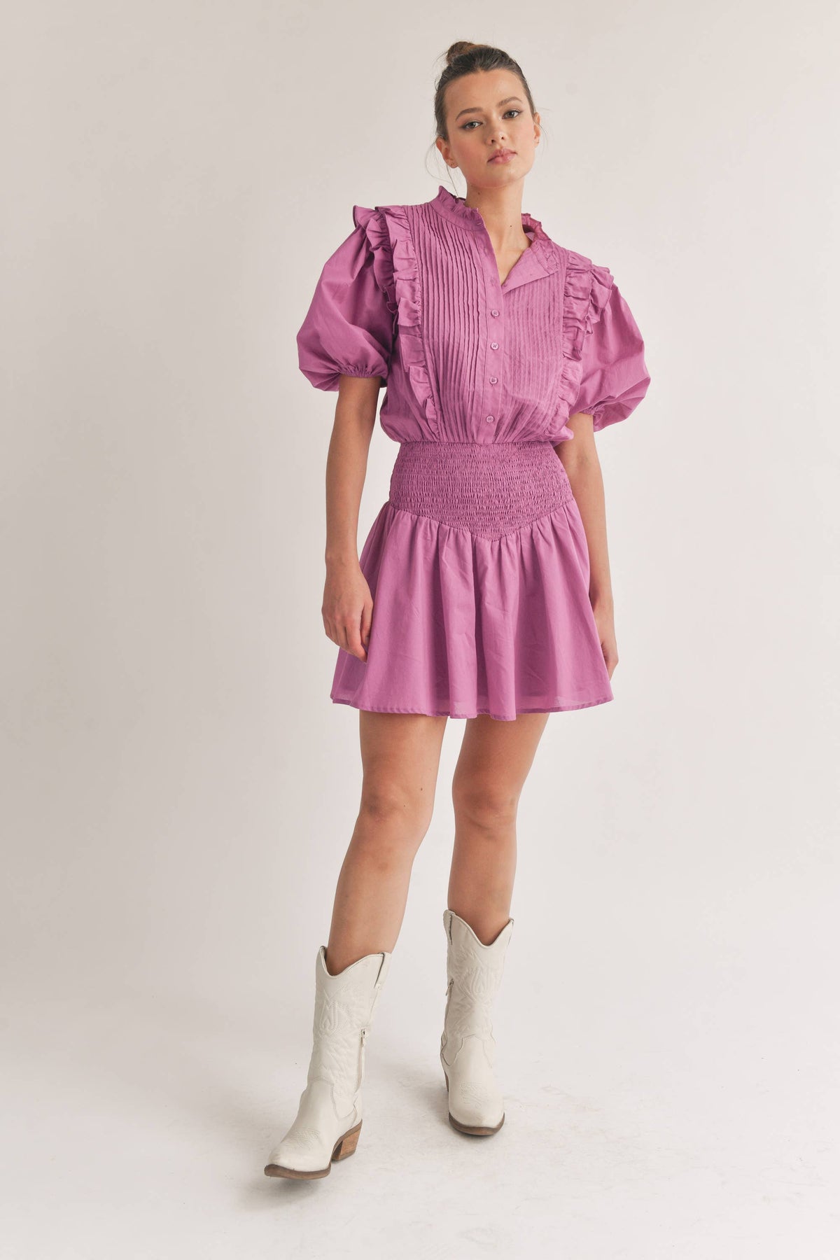 The Poplin Dress - Mauve