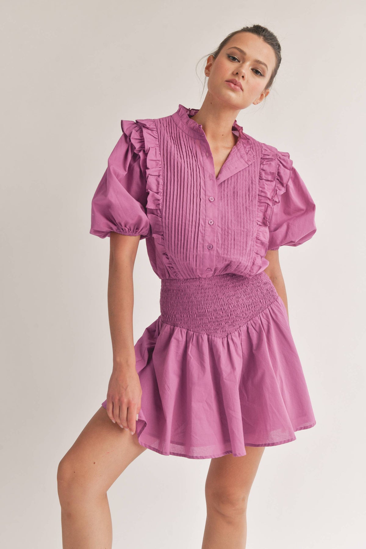 The Poplin Dress - Mauve