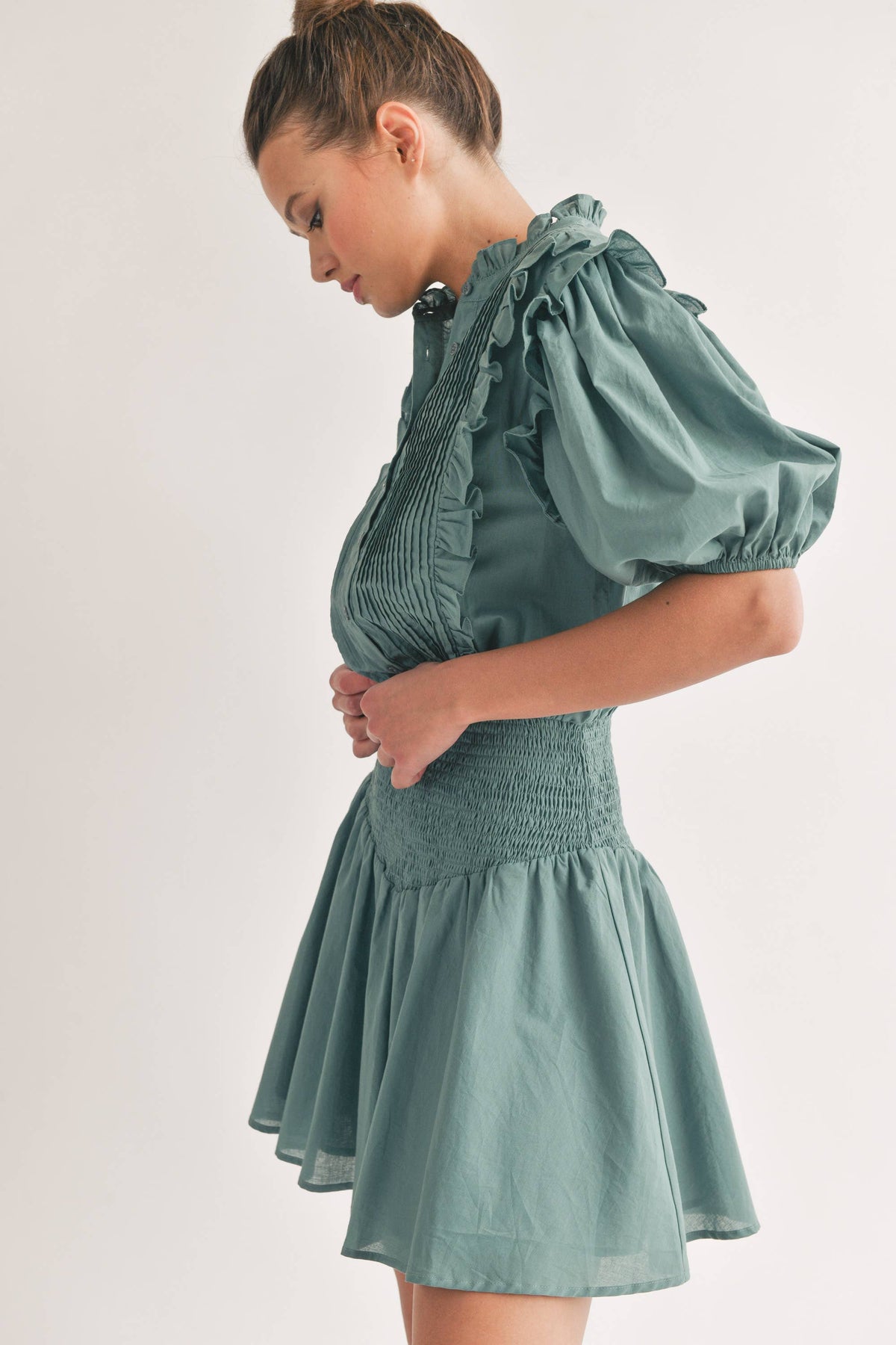 The Poplin Dress - Green