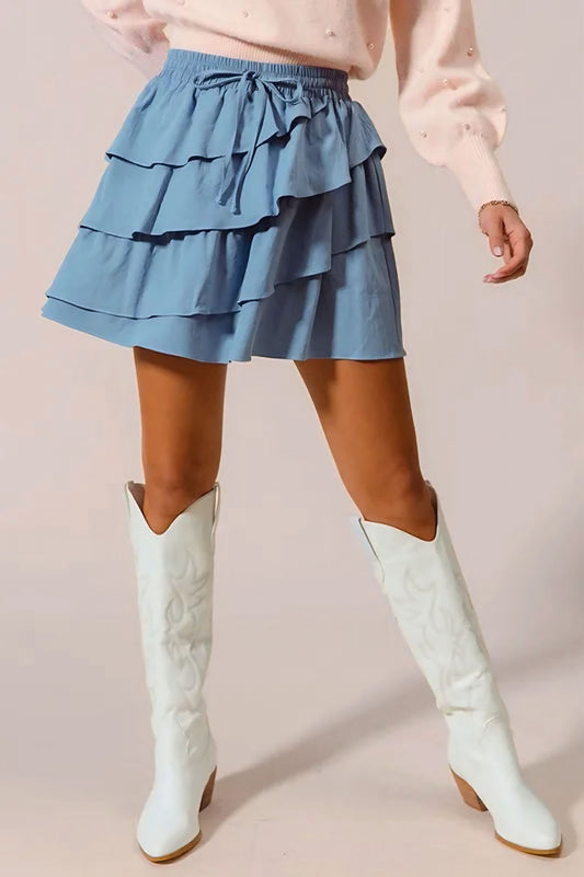 Asymmetrical Ruffled Game Day Skirt