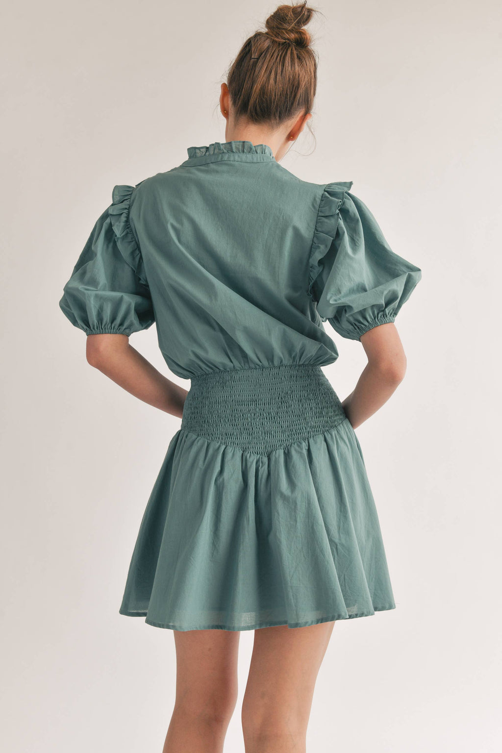 The Poplin Dress - Green