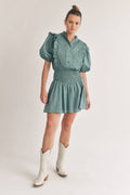 The Poplin Dress - Green