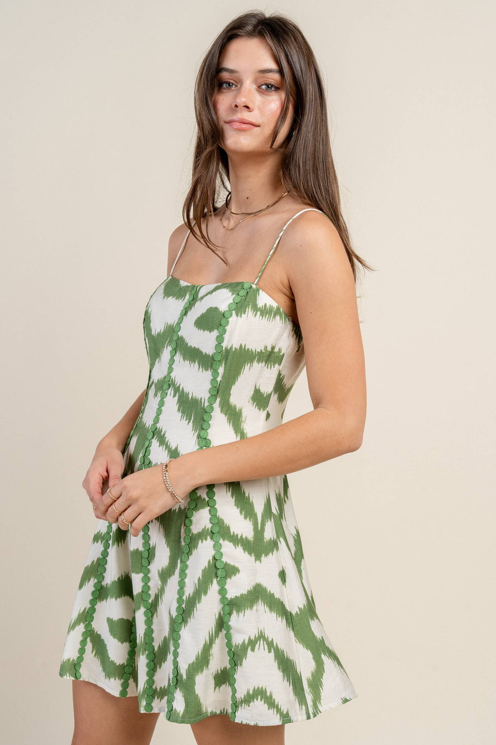 POLY PRINT MINI DRESS