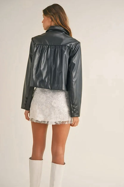 3D Floral Embellished Applique Mini Skirt