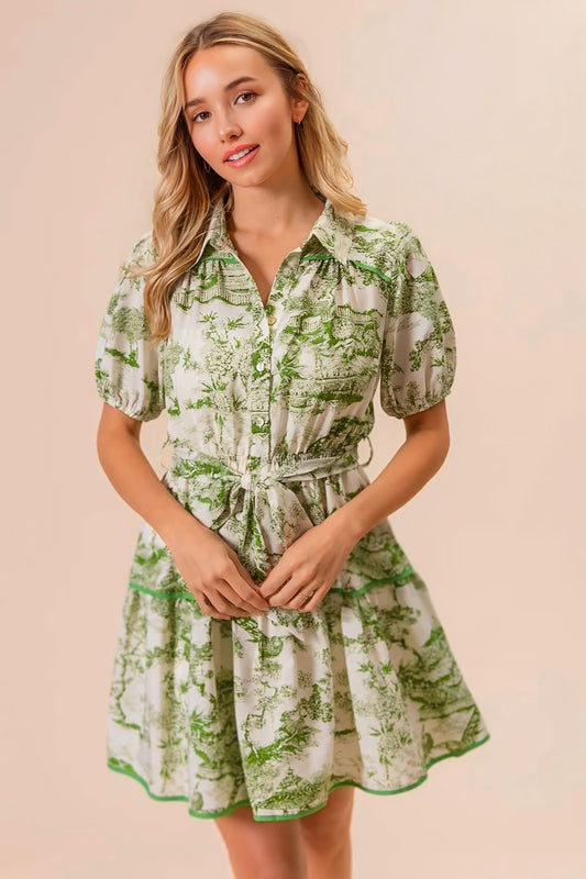 Woven Printed Tiered Dress