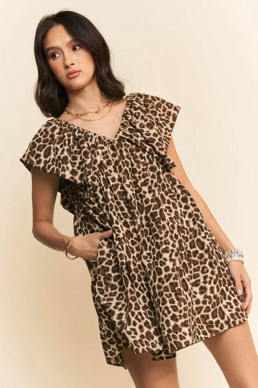 Cheetah Print Mini Dress