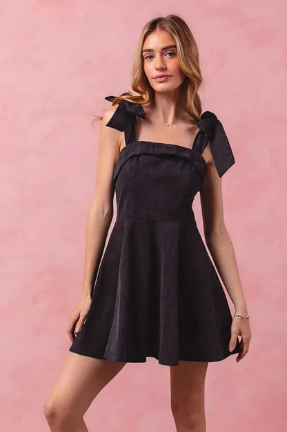 Fit and Flare Black Washed Dress