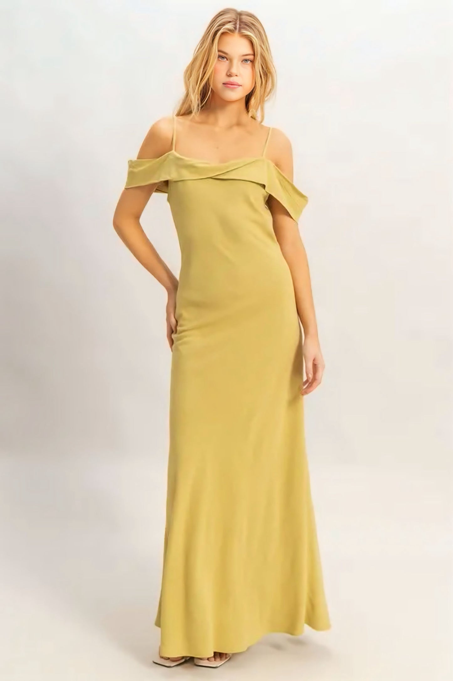 Matcha Flattering Fit Cami Maxi Dress