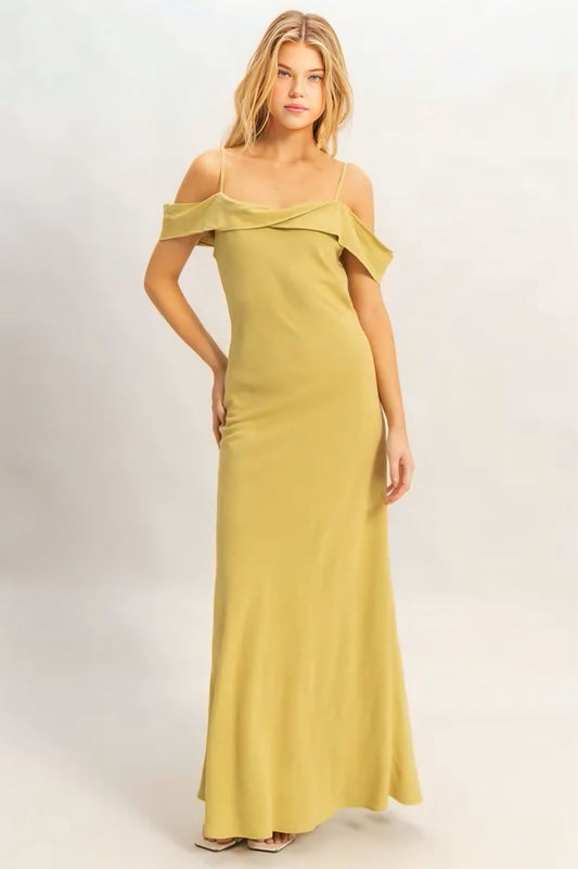 Matcha Flattering Fit Cami Maxi Dress