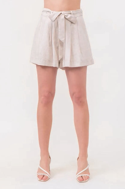 Linen Blend Flowy Shorts