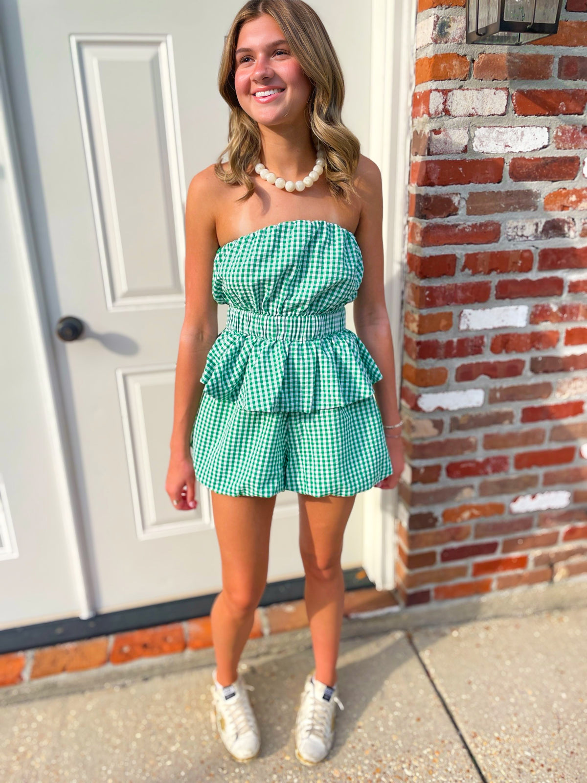 Game Day Green Shorts Set