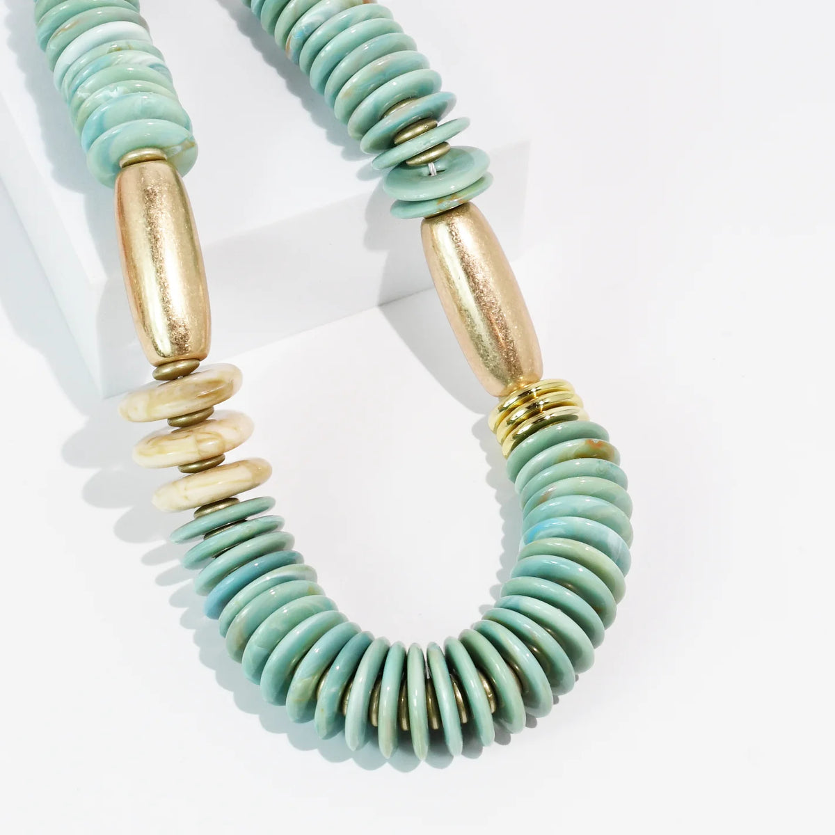 Turquoise Disc Necklace