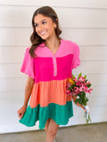 Tropical Striped Dress