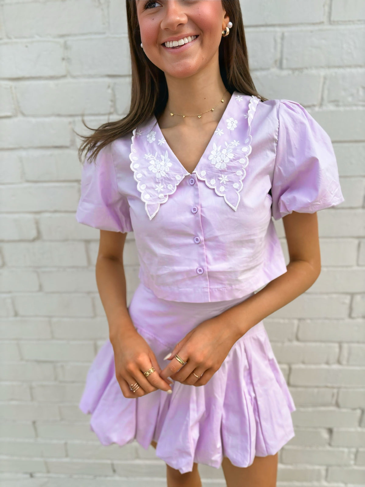 Sweet Lilac Skirt Set