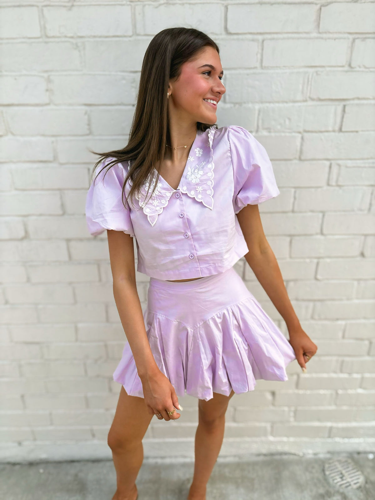 Sweet Lilac Skirt Set